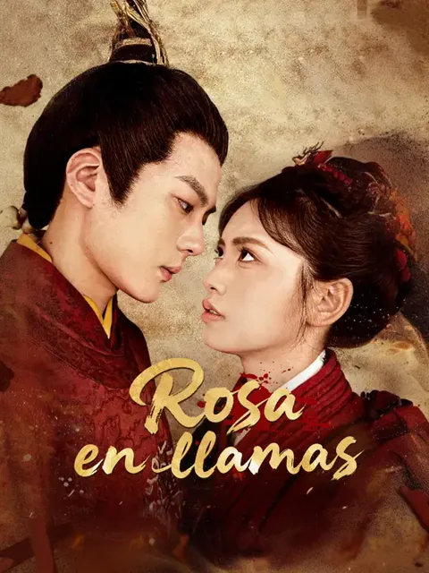 Rosa en llamas
