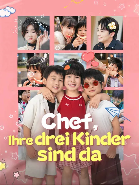 Chef Ihre Drei Kinder Sind Da